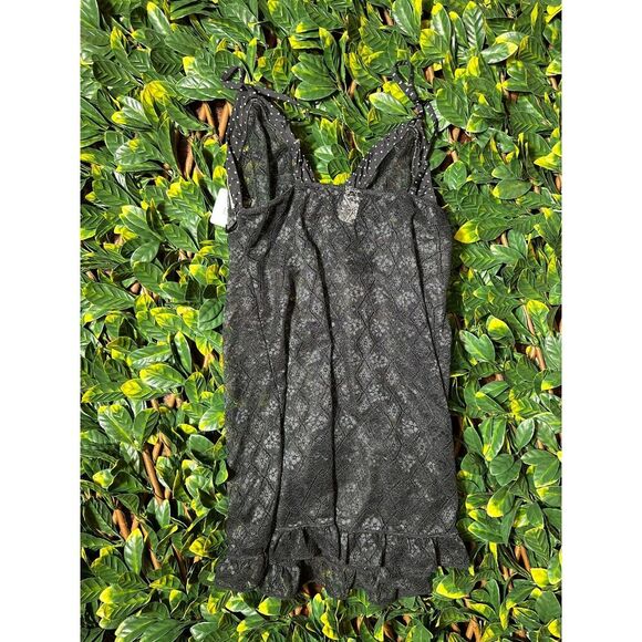 Jessica Simpson Black Lace Polka Dot Cami Slip Dress Size M NWT - Picture 5 of 6
